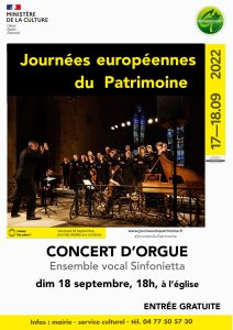 Journées Européennes du Patrimoine – Concert Sinfonietta